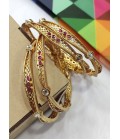 Exquisite Designer Bangles With AD Stone Embellishments