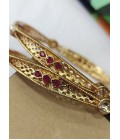 Exquisite Designer Bangles With AD Stone Embellishments