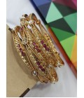 Exquisite Designer Bangles With AD Stone Embellishments