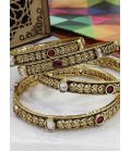 Golden Plated Brass Designer Bangles 