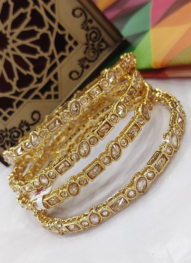 Designer Bangles With AD Stone Embellishments