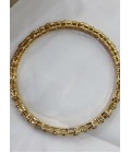 Golden Plated Designer Bangles With AD Stone Detailing