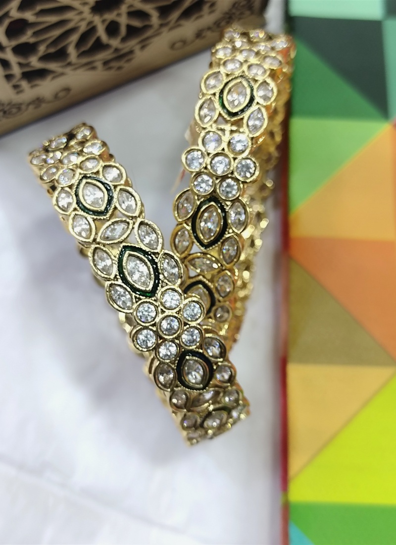 Golden Plated Designer Bangles 