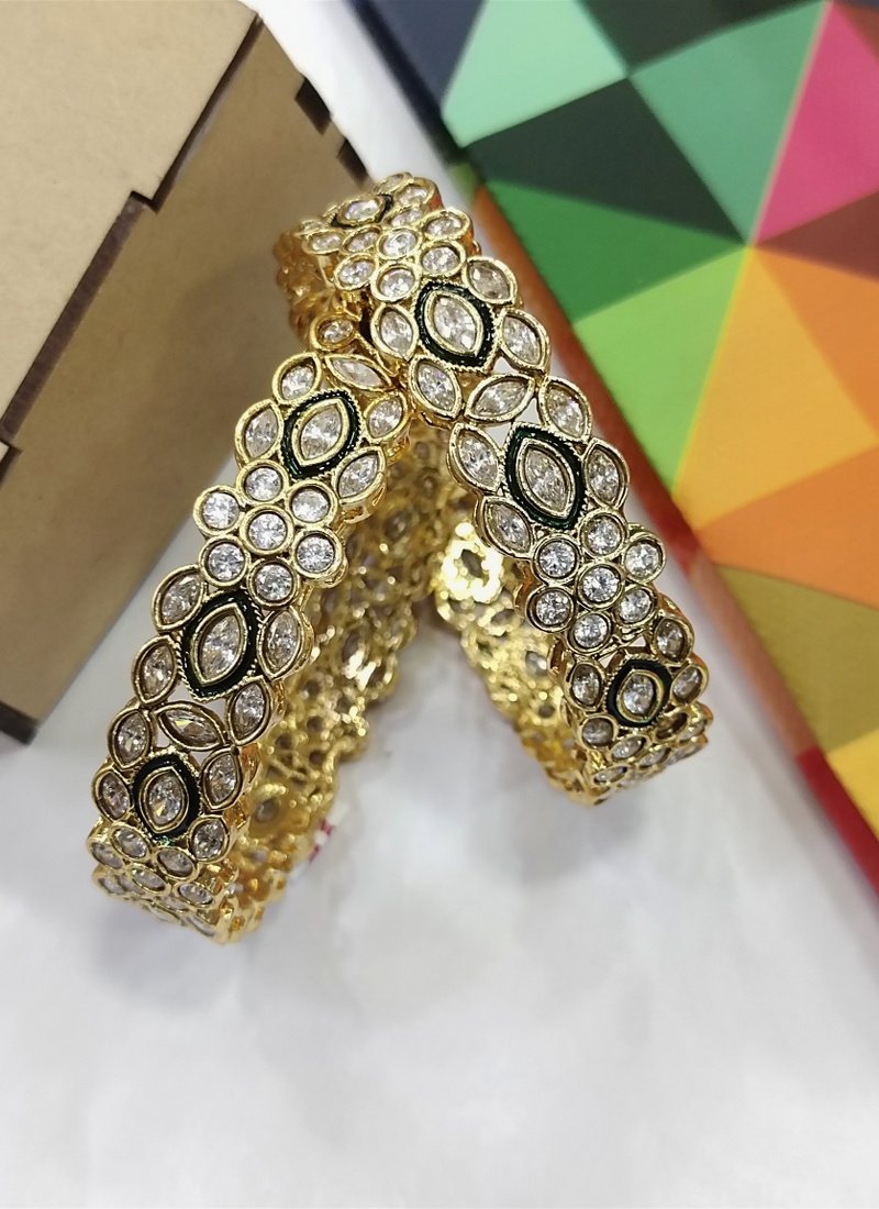 Golden Plated Designer Bangles 