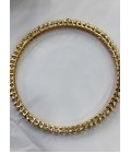 Golden Plated Designer Bangles with AD Stone Accents