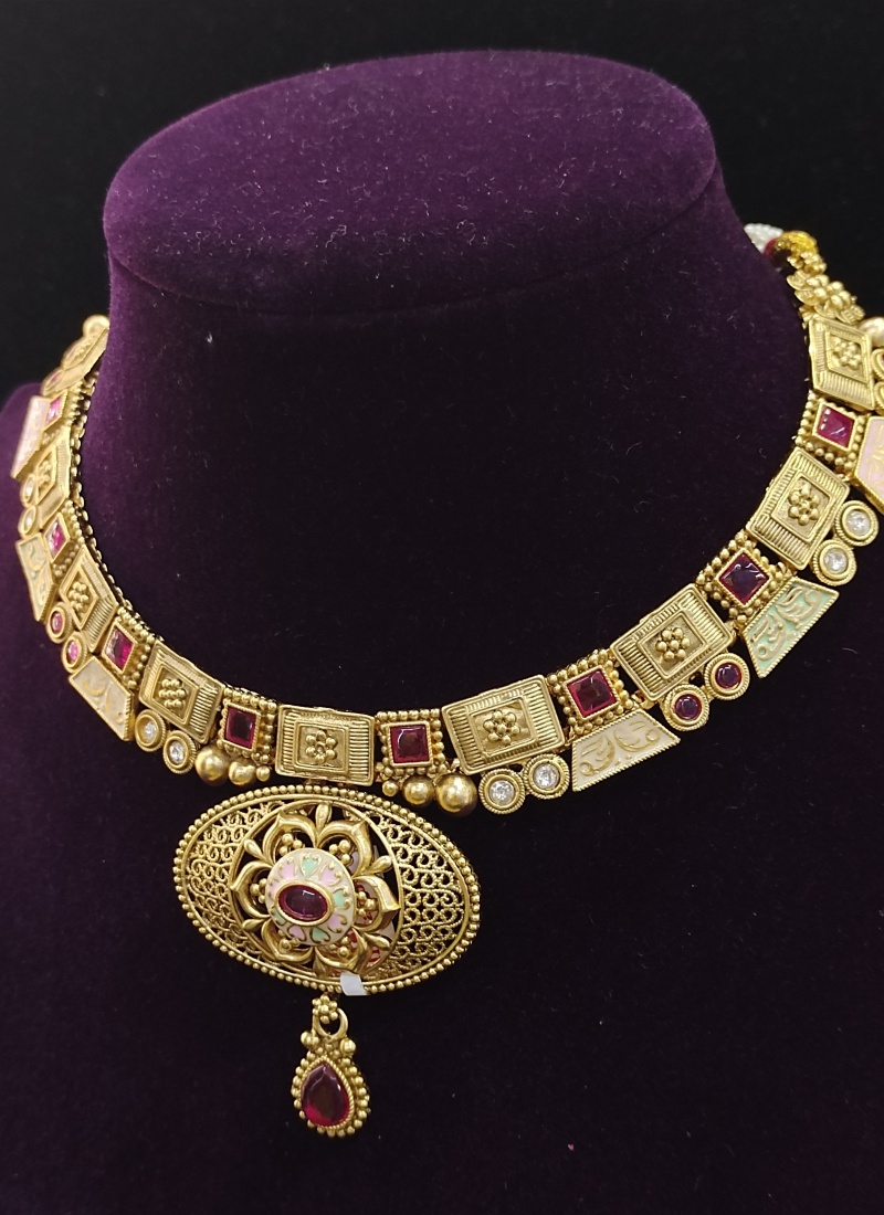 The Ultimate Brass AD Stone Round Neck Jewelry The Ultimate Brass AD Stone Round Neck Jewelry