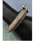 Elegant Brass Oxidized Silver Finish Kada 