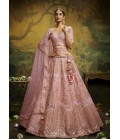 Coral Pure Silk Embroidery Bridal Lehenga Choli Coral Pure Silk Embroidery Bridal Lehenga Choli