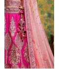 Pink Pure Silk Embroidery Bridal Lehenga Choli Pink Pure Silk Embroidery Bridal Lehenga Choli