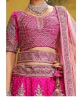 Pink Pure Silk Embroidery Bridal Lehenga Choli Pink Pure Silk Embroidery Bridal Lehenga Choli