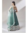 Teal Georgette heavy Sequinse Wedding Lehenga Choli