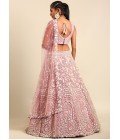 Mauve Net Multi Sequins Wedding Lehenga Choli 