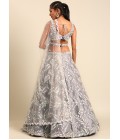 Grey Organza Sequins Wedding Lehenga Choli