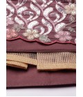 Rose Gold Chinon Sequins Wedding Lehenga Choli