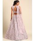 Lavender Net Sequins Wedding Lehenga Choli