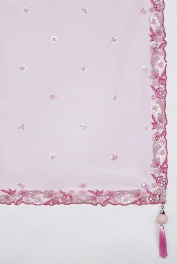 Pink Georgette Sequins Wedding Lehenga Choli