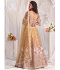 Rose Gold Bridal Net Gotapatti Embroidery Lehenga Choli