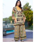 Multi Color Satin Printed Casual Co-Ord Set