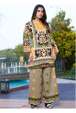 Multi Color Satin Printed Casual Co-Ord Set