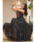 Black Georgette Gamthi Work Navratri Gown Black Georgette Gamthi Work Navratri Gown