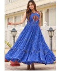 Blue Georgette Gamthi Work Navratri Gown Blue Georgette Gamthi Work Navratri Gown
