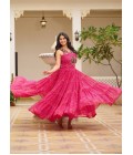 Red Georgette Gamthi Work Navratri Gown Red Georgette Gamthi Work Navratri Gown