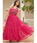 Red Georgette Gamthi Work Navratri Gown Red Georgette Gamthi Work Navratri Gown