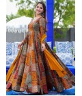 Multicolor Heavy Rayon Digital Printed Anarkali Full Flared Gown