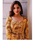 Mustard Rayon Digital Printed Anarkali Full Flared Gown