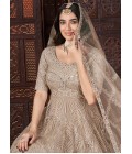 Chiku Net Mirror Work Designer Gown