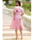 Pink Kota Checks Digital Print Western Wear Dress