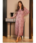 Bright Coral Pure Maslin Digital Print Kurti Pant Set