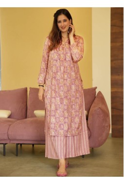 Coral Pure Maslin Digital Print Kurti Pant Set