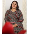 Bandhani Print Rayon Casual Wear Plus Size Long Kurti