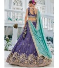 Purple Chinnon Sequins Thread Embroidered Wedding Lehenga Choli Purple Chinnon Sequins Thread Embroidered Wedding Lehenga Choli