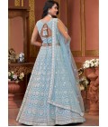 Sky Net Embroidered Wedding Lehenga Choli