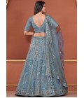 Sky Net Embroidered Wedding Lehenga Choli