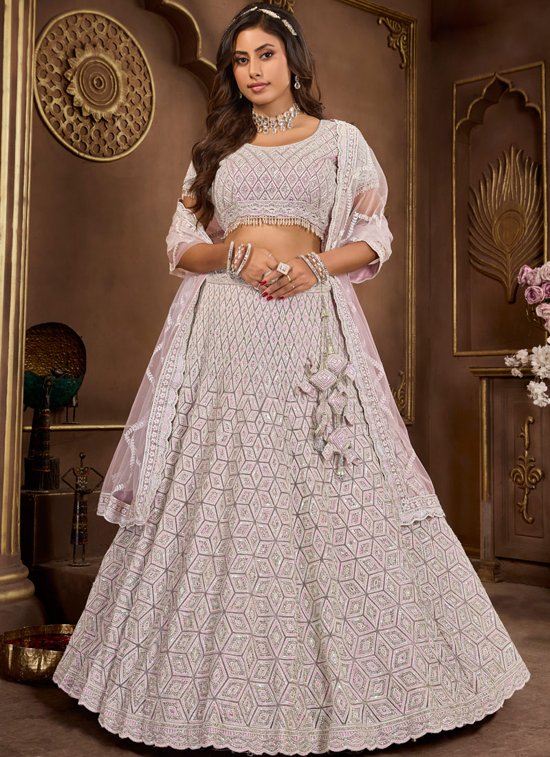 Purple Net Zarkan Wedding Lehenga Choli