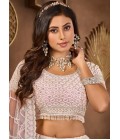 Baby Pink Net Zarkan Wedding Lehenga Choli