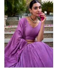 Lavender Chanderi Zari Weaving Festival Wear Lehenga Choli Lavender Chanderi Zari Weaving Festival Wear Lehenga Choli