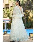White Organza Zarkan Sequins Wedding Lehenga Choli