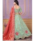 Pista Green Viscose Gota Sequins Wedding Lehenga Choli Pista Green Viscose Gota Sequins Wedding Lehenga Choli