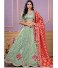 Pista Green Viscose Gota Sequins Wedding Lehenga Choli Pista Green Viscose Gota Sequins Wedding Lehenga Choli