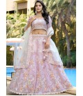 Purple Silk Zarkan Sequins Wedding Lehenga Choli Purple Silk Zarkan Sequins Wedding Lehenga Choli