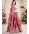 Brown Georgette Sequins Embroidered Wedding Lehenga Choli Brown Georgette Sequins Embroidered Wedding Lehenga Choli