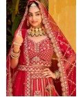 Red Silk Hand Work Bridal Lehenga Choli