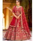 Red Silk Hand Work Bridal Lehenga Choli