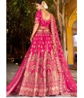 Pink Silk Hand Work Bridal Lehenga Choli
