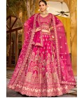 Pink Silk Hand Work Bridal Lehenga Choli