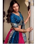 Pink Silk Printed With Foil Wedding Lehenga Choli Pink Silk Printed With Foil Wedding Lehenga Choli